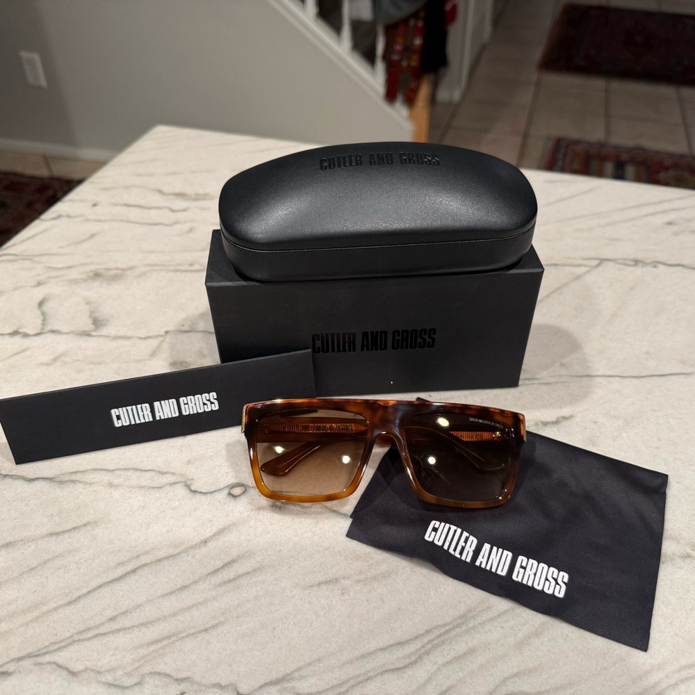 Cutler and Gross 1354 oversized D-frame sunglasses Sticky Toffee FULL INCL. NWOT